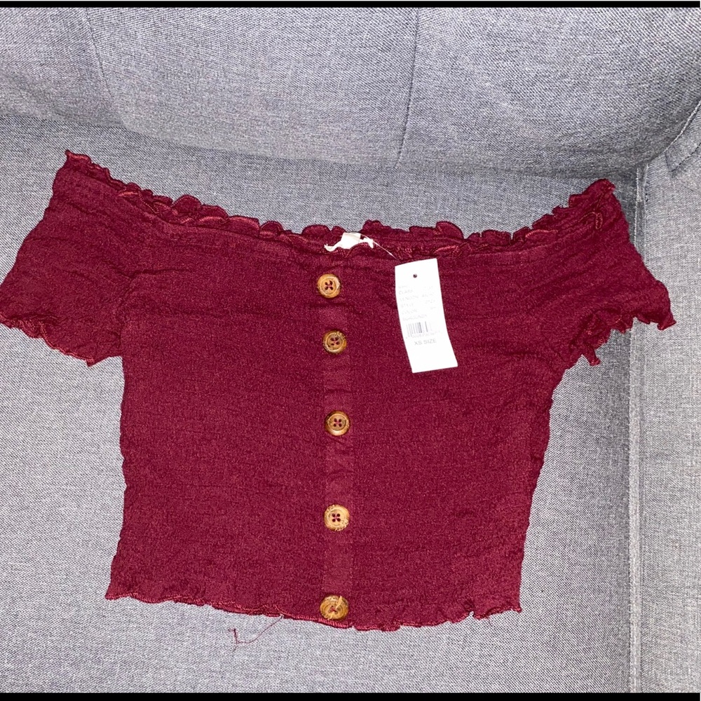 Off the shoulder crop top